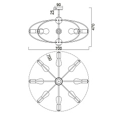 Потолочный светильник Vele Luce Crea VL6522L08 4