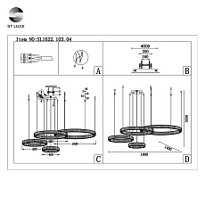 Подвесная светодиодная люстра ST Luce Tivoli SL1622.103.04 4
