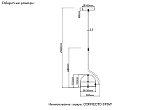 Подвесной светодиодный светильник Crystal Lux Correcto SP9W Led Black 1