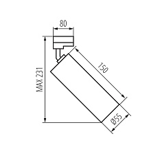 Трековый светильник Kanlux ATL2 GU10-B 33139 4