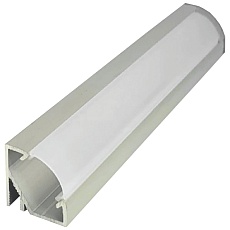 Профиль угловой накладной с рассеивателем серебро 2м. Apeyron 08-21