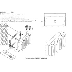 Настенный светодиодный светильник Crystal Lux CLT CLT 022W4 WH-GO 4000K 1