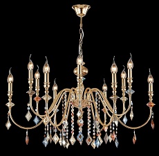 Подвесная люстра Crystal Lux MERCEDES SP6+6 GOLD/COLOR 3