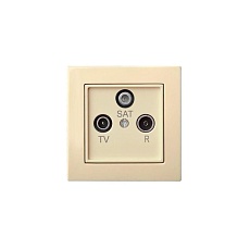 ТВ-розетка оконечная TV/R/SAT Liregus Epsilon бежевый 28-078