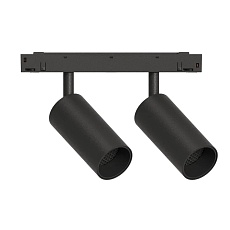 GRAFFIT Трековый светильник TWIN-SPOT LED 48В 2x6Вт 4000К CRI90 50° NO-DIM угольно-черный