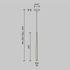 Подвесной светодиодный светильник Maytoni Cascade MOD132PL-L6BK 1