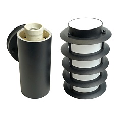 Светильник садово-парковый Feron DH046-B, Техно на стену, 18W E27 230V, черный 51526 3