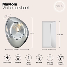Настенный светильник Maytoni Mabell MOD306WL-01CH 2