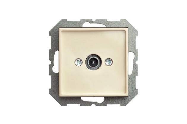 ТВ-розетка проходная Liregus Epsilon бежевый 28-075 Фото № 2