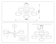 Потолочная светодиодная люстра Ambrella light Comfort LineTech FL4828 3