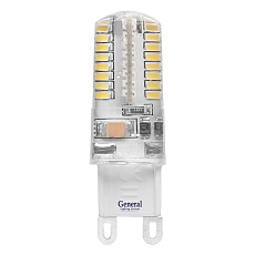Лампа светодиодная General G9 5W 2700K прозрачная GLDEN-G9-5-S-220-2700 653600