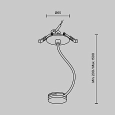 Коннектор питания встраиваемый Maytoni Technical Pendant system Parity TRA130RWC-2B 1