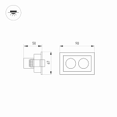 Встраиваемый светодиодный светильник Arlight MS-Orient-Built-Turn-TC-S67x90-5W Day4000 037207 1