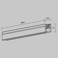 Шинопровод накладной/подвесной Maytoni Technical Busbar trunkings Levity TRX184-111B 5